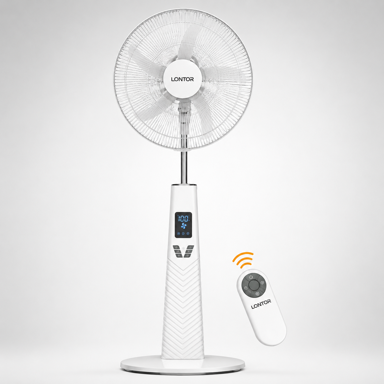cf056wr-1888 Lontor CF056WR-18 18" Rechargeable Standing Fan with Remote Control - Image 1